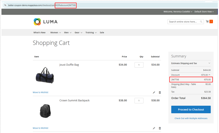 Coupon link builder frontend