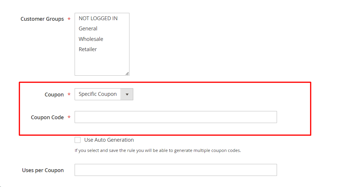 Customer groups