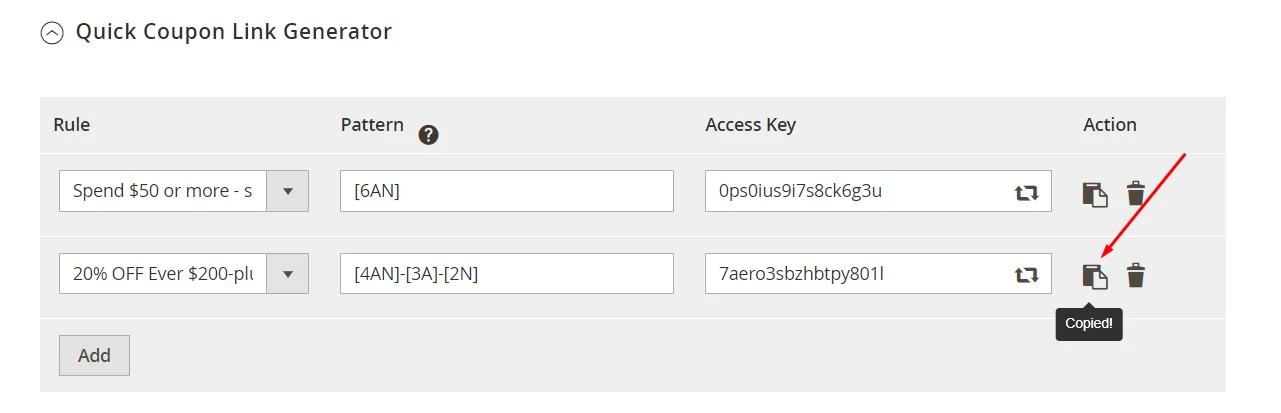 Use quick coupon link generator