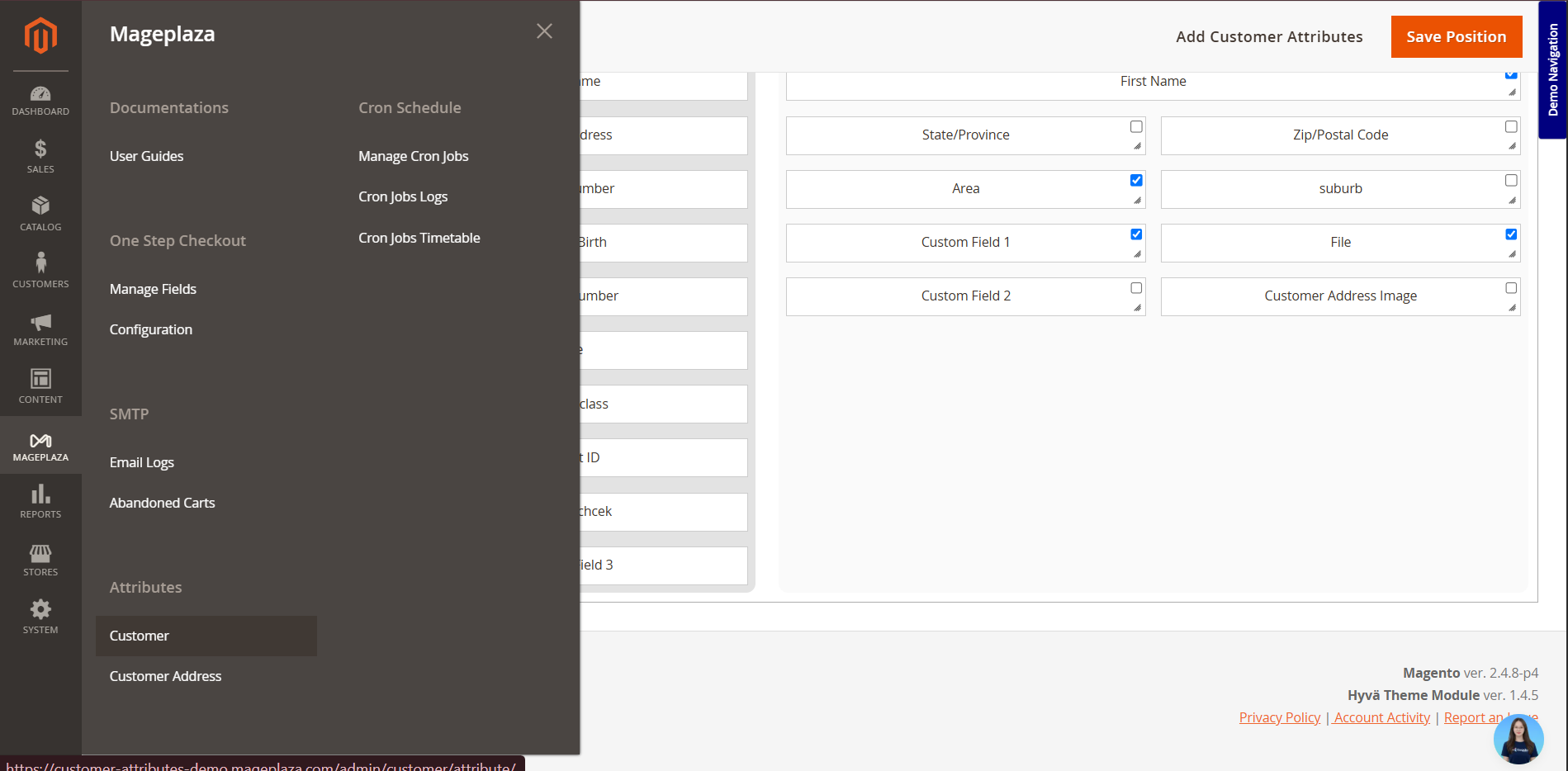 Configure in the Backend