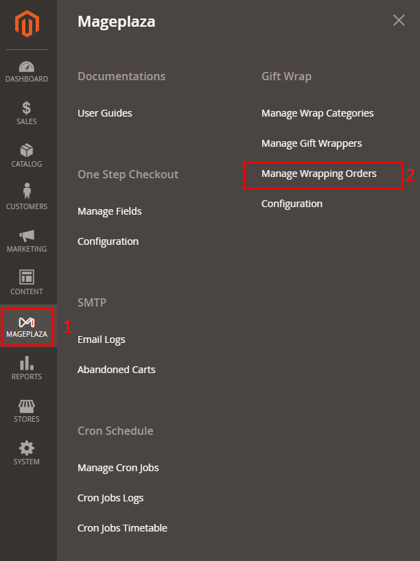 Manage Wrapping Orders