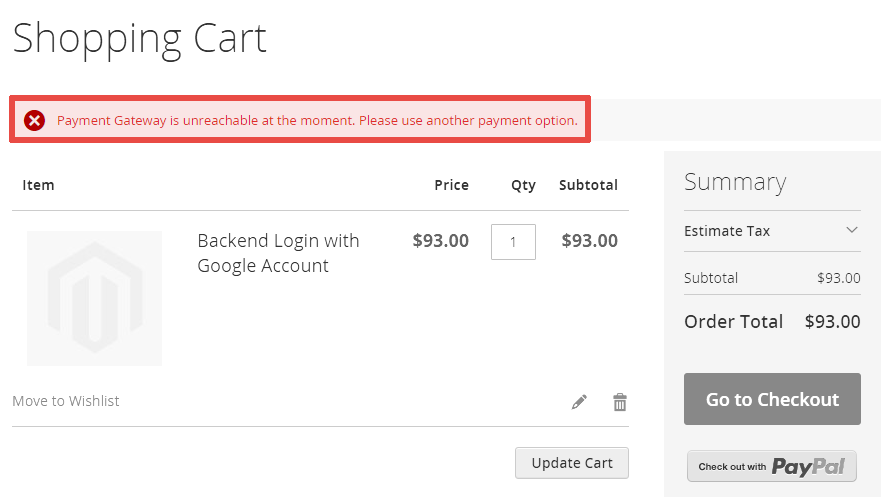 Payment methods not displaying