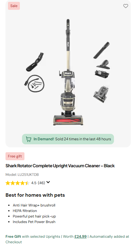 Let customers choose their gift