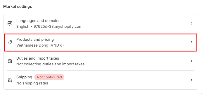 Set up Shopify Multi-Currency step 3