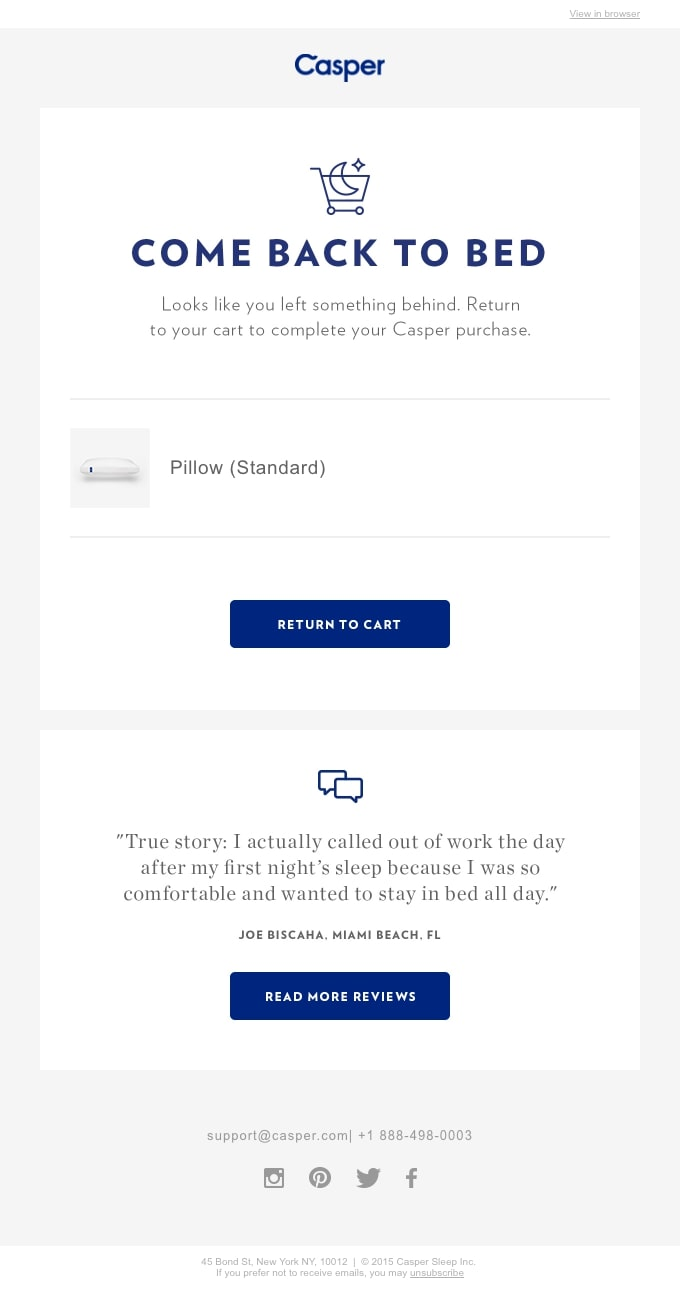 Abandoned Cart Email