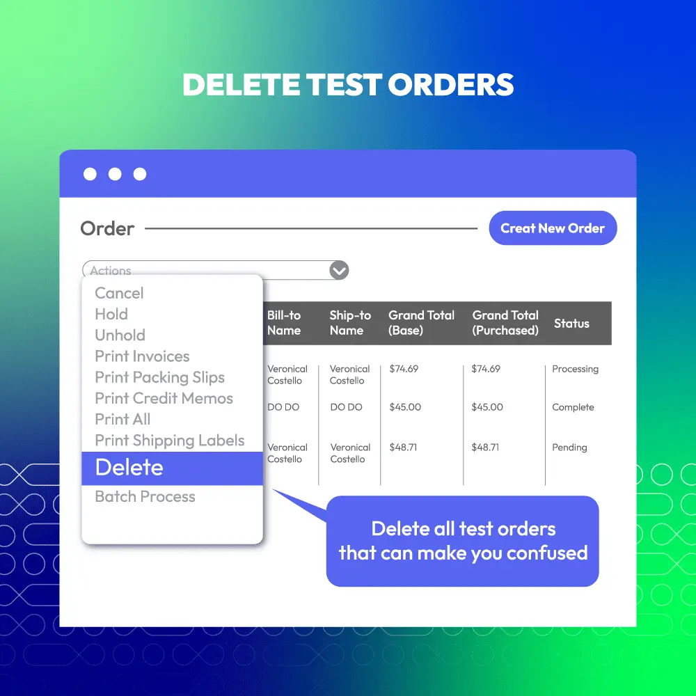 Delete Orders image