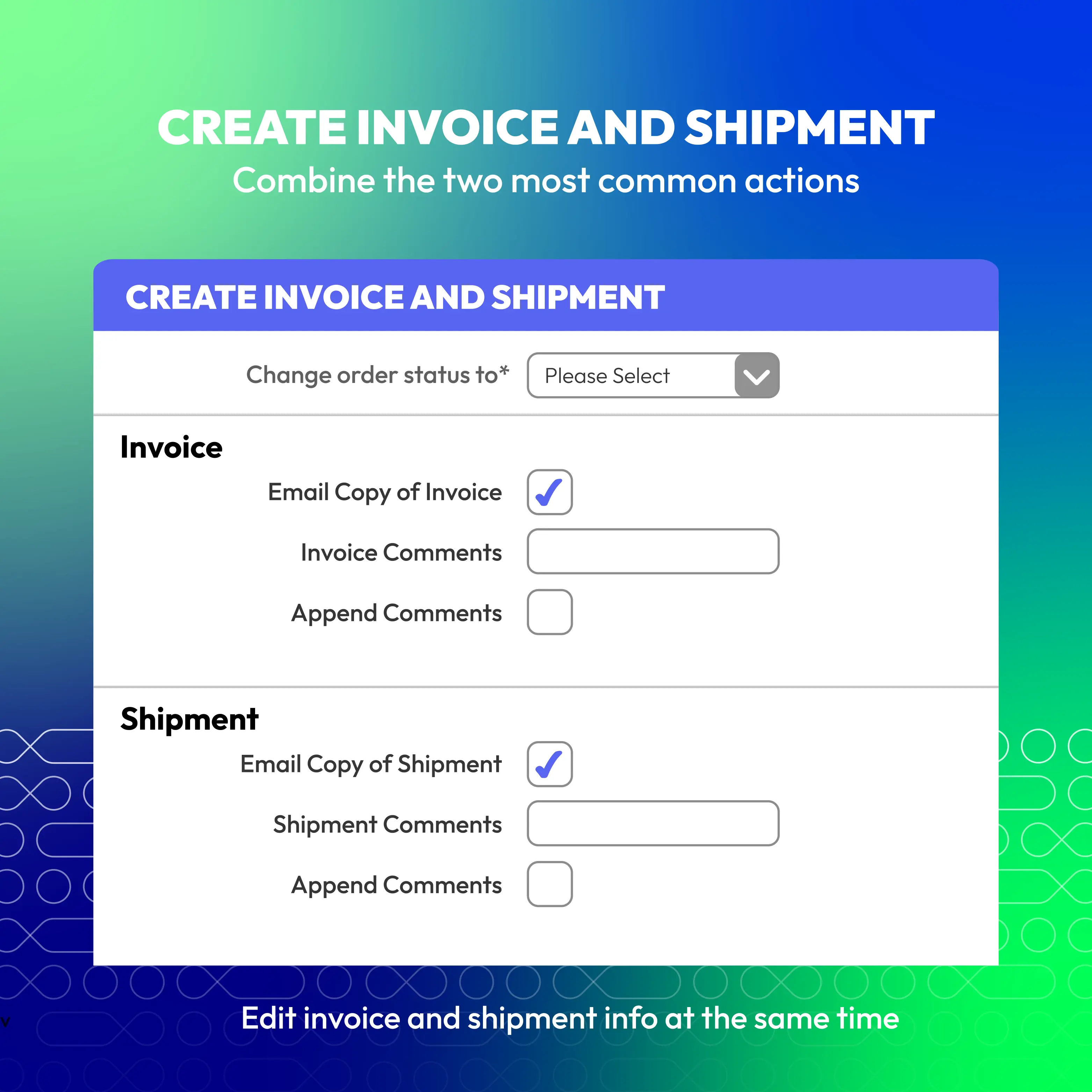 Mass Order Actions image