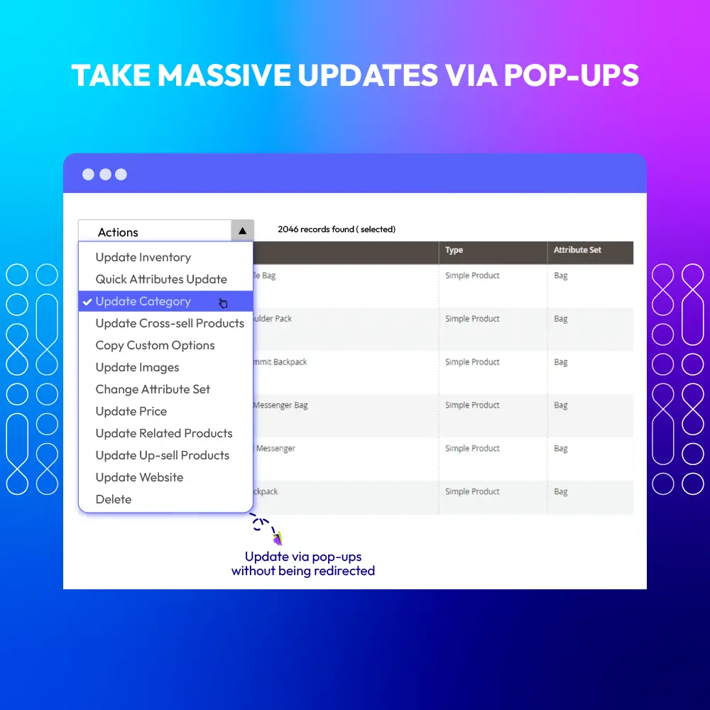 Mass Product Actions image