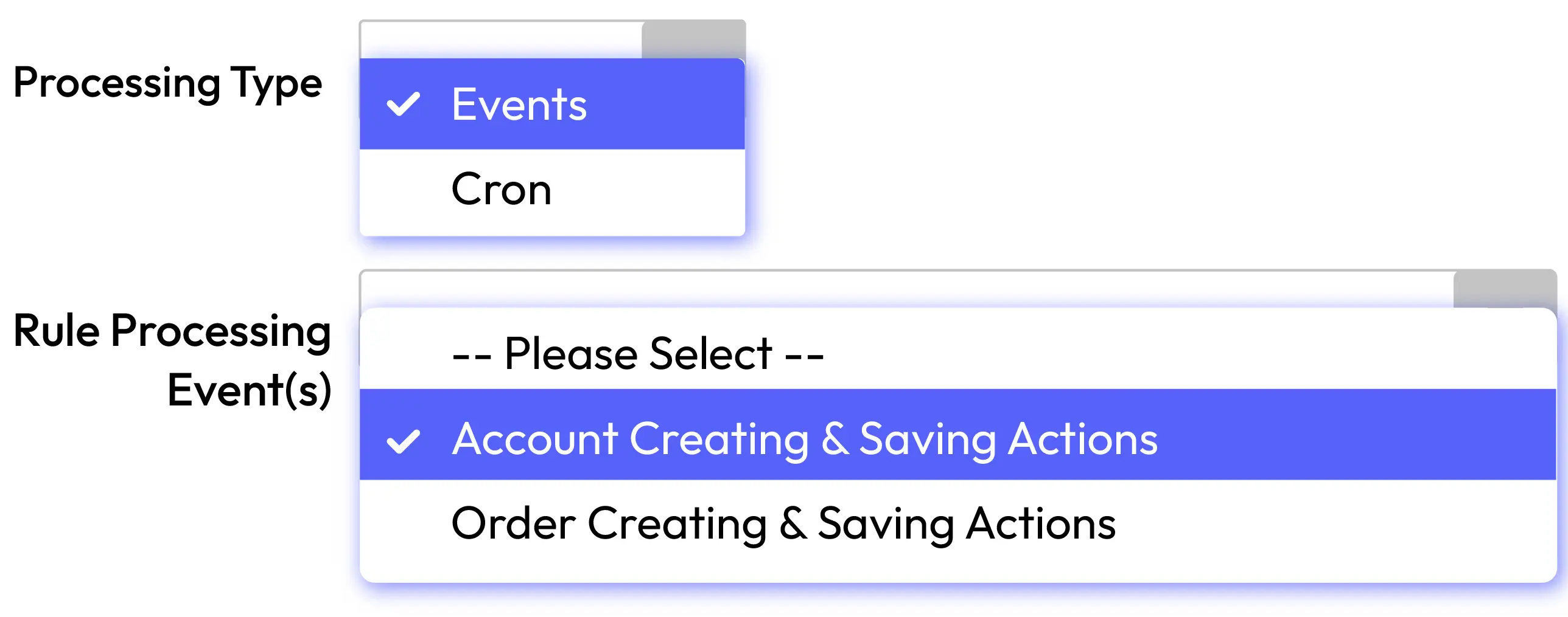 Activate switching groups by events or cron