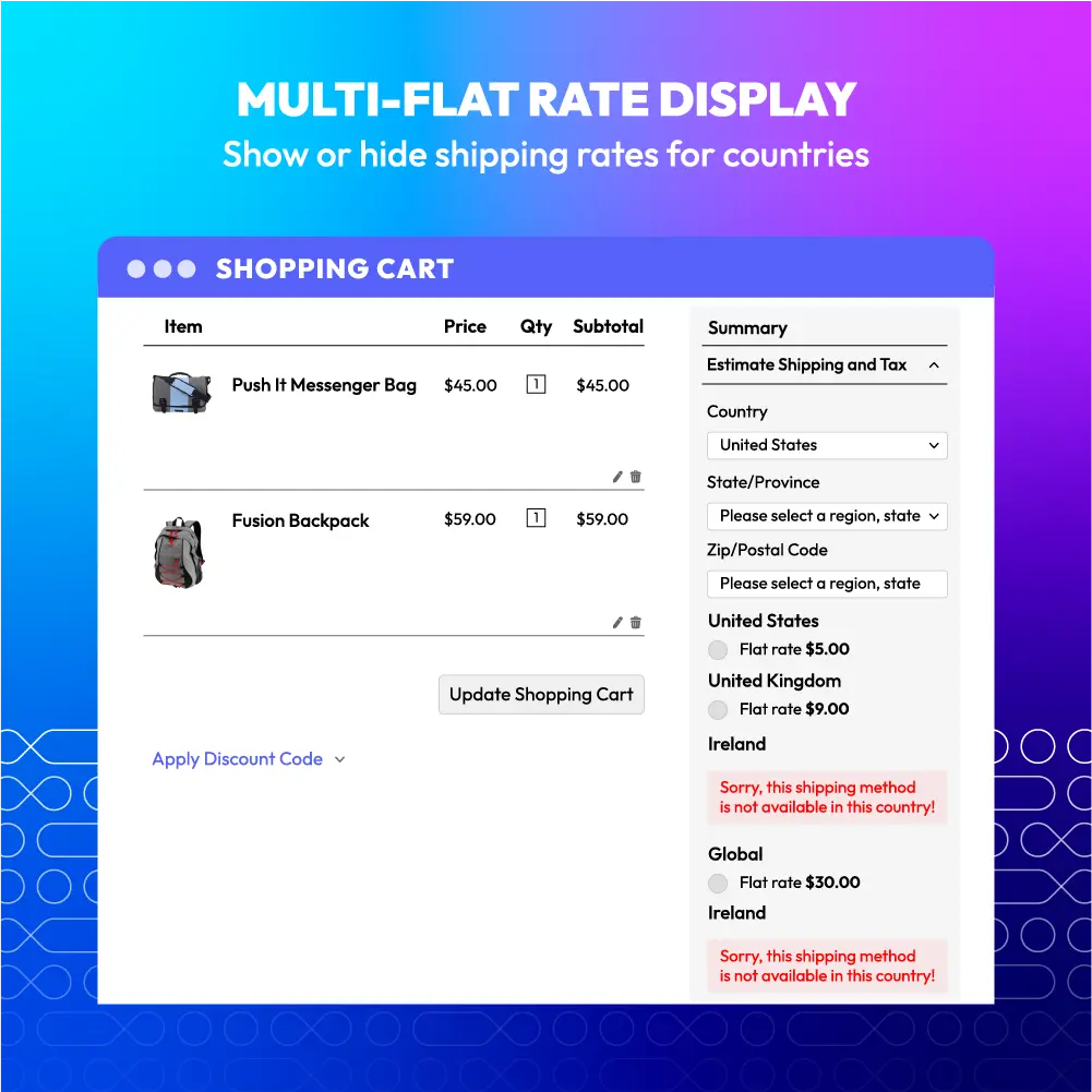 Multiple Shipping Flat Rates image