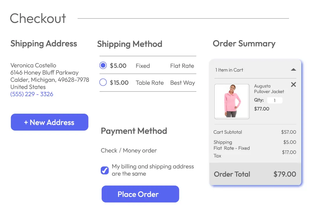 Magento 2 One Step Checkout avoids reloading and redirecting