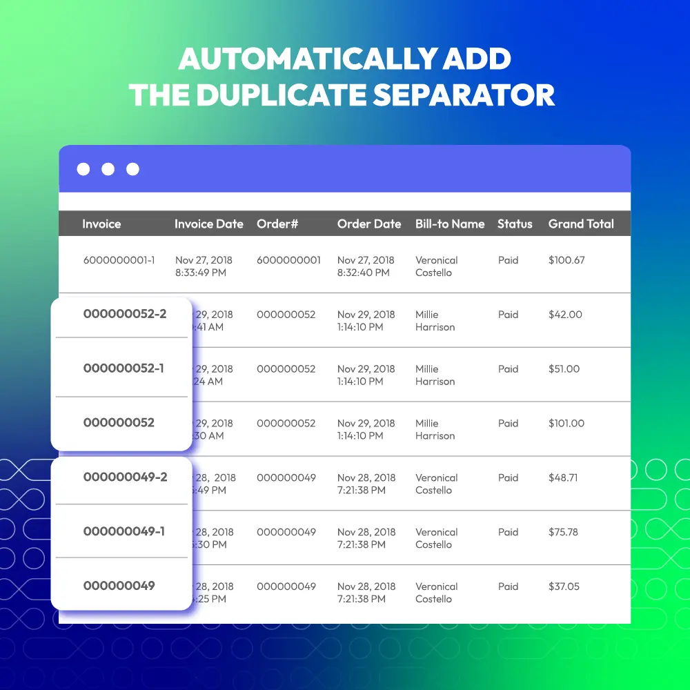 Same Order Number image