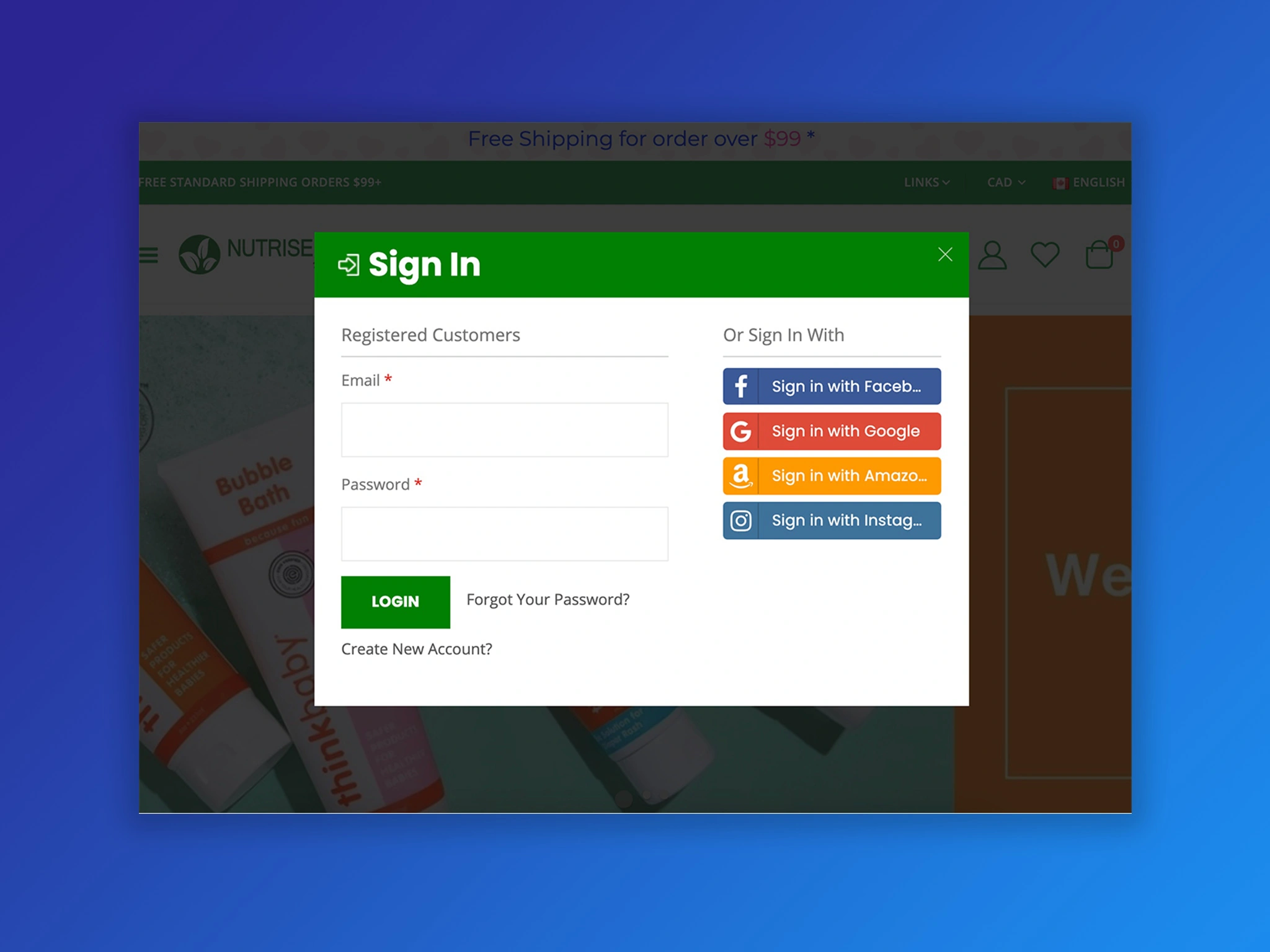 magento 2 social login extension on actual stores