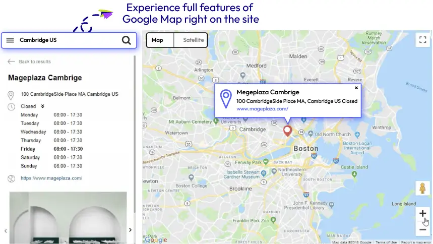 Store Locator is integrated with Google Maps