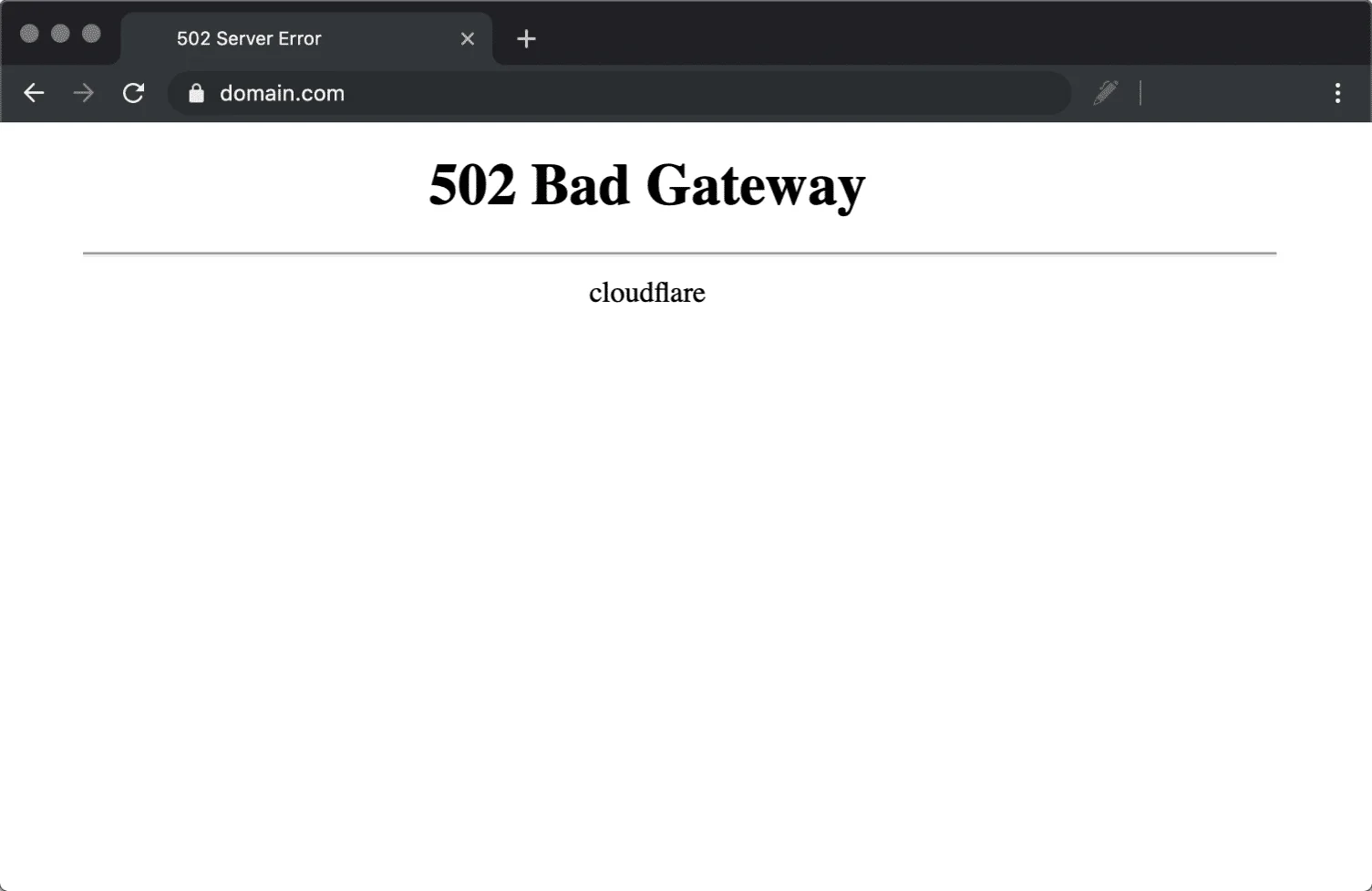 502 Bad Gateway
