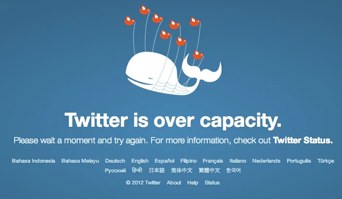 Twitter is over capacity