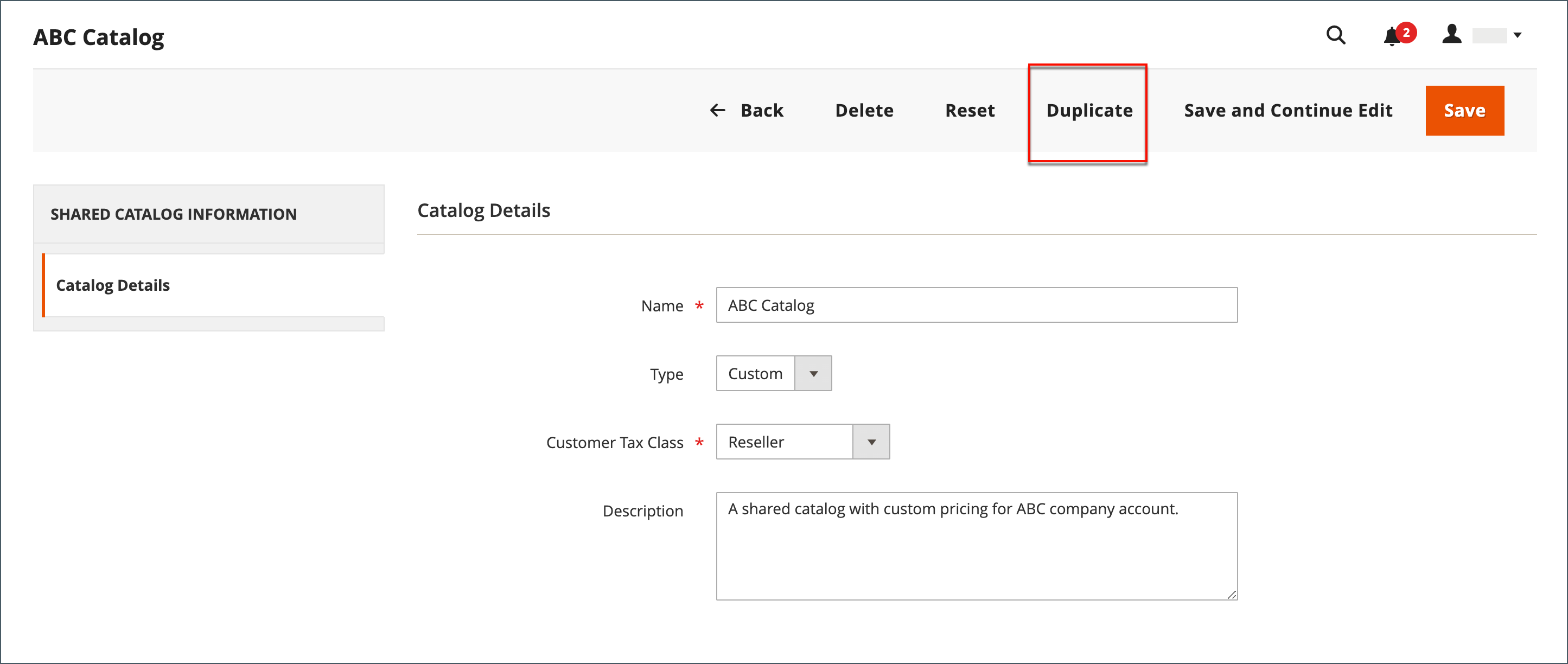 How to duplicate the existing shared catalog (Adobe.com)