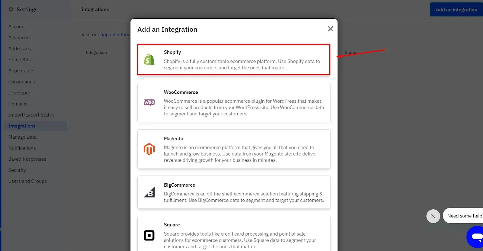 select-shopify-as-your-integration