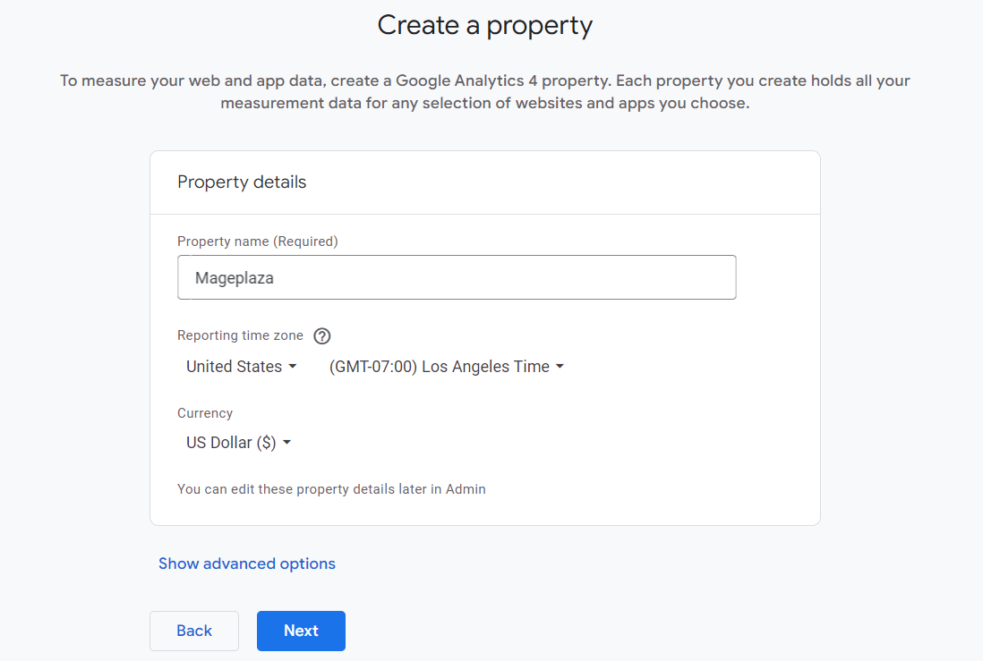 Create property