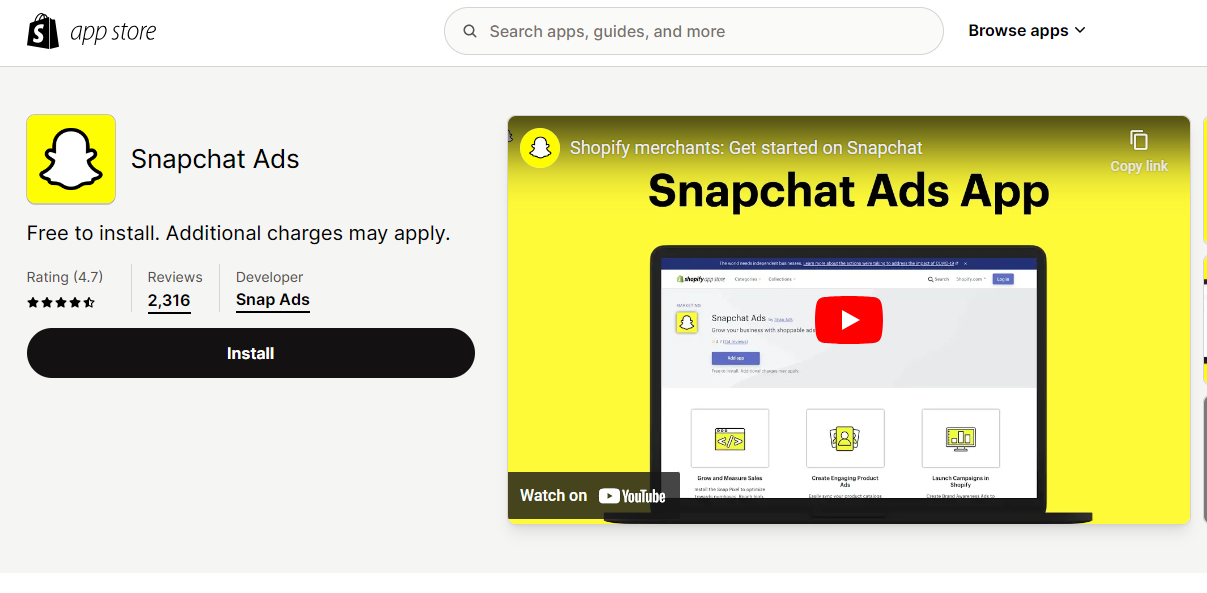 Install the Snapchat Ads Shopify app