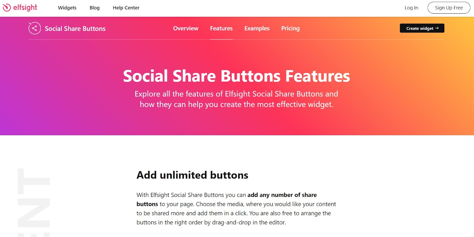 Elfsight Social Share Buttons