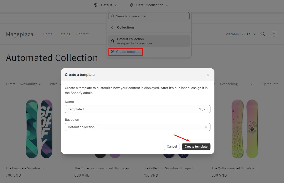 Using theme to add sub-collection 3