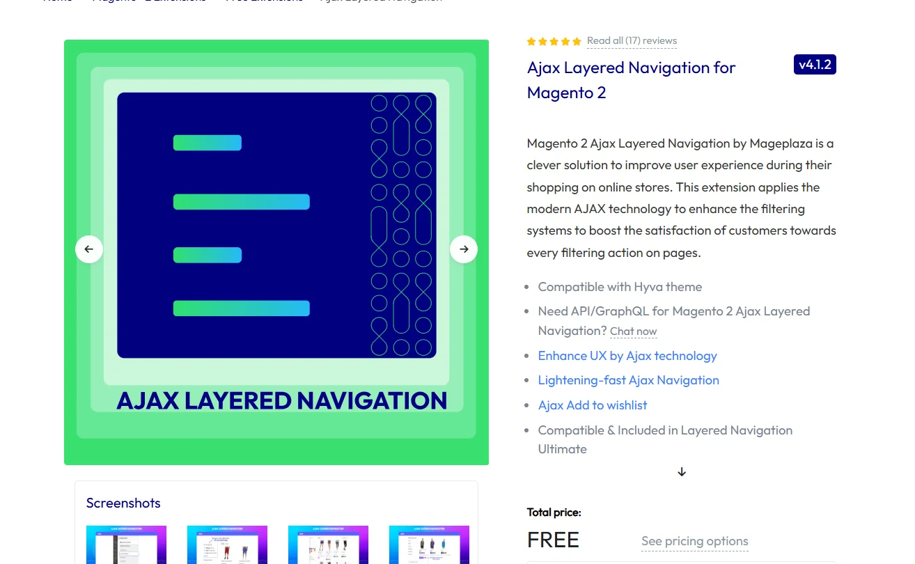 Ajax Layered Navigation for Magento 2