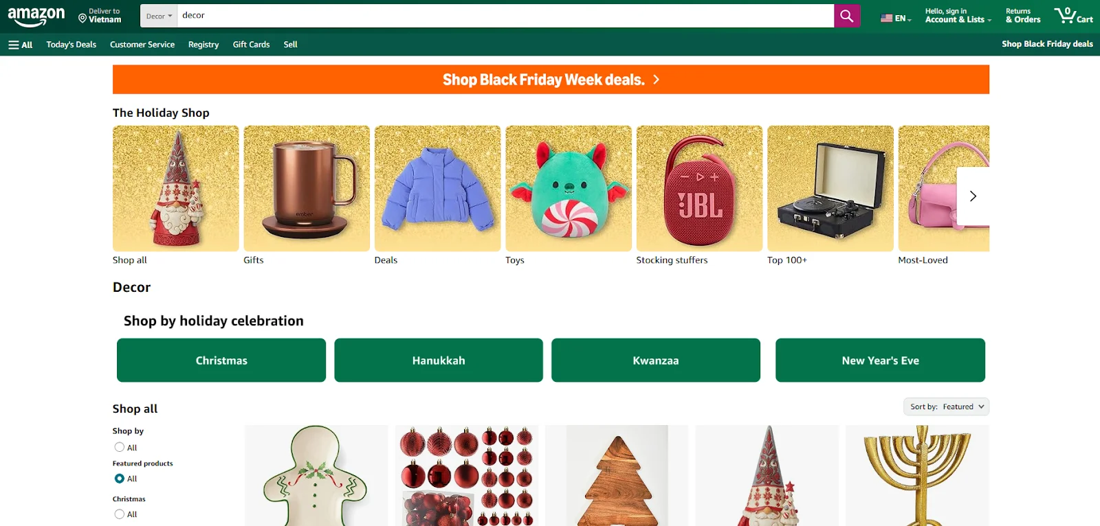 Amazon Web Search Bar