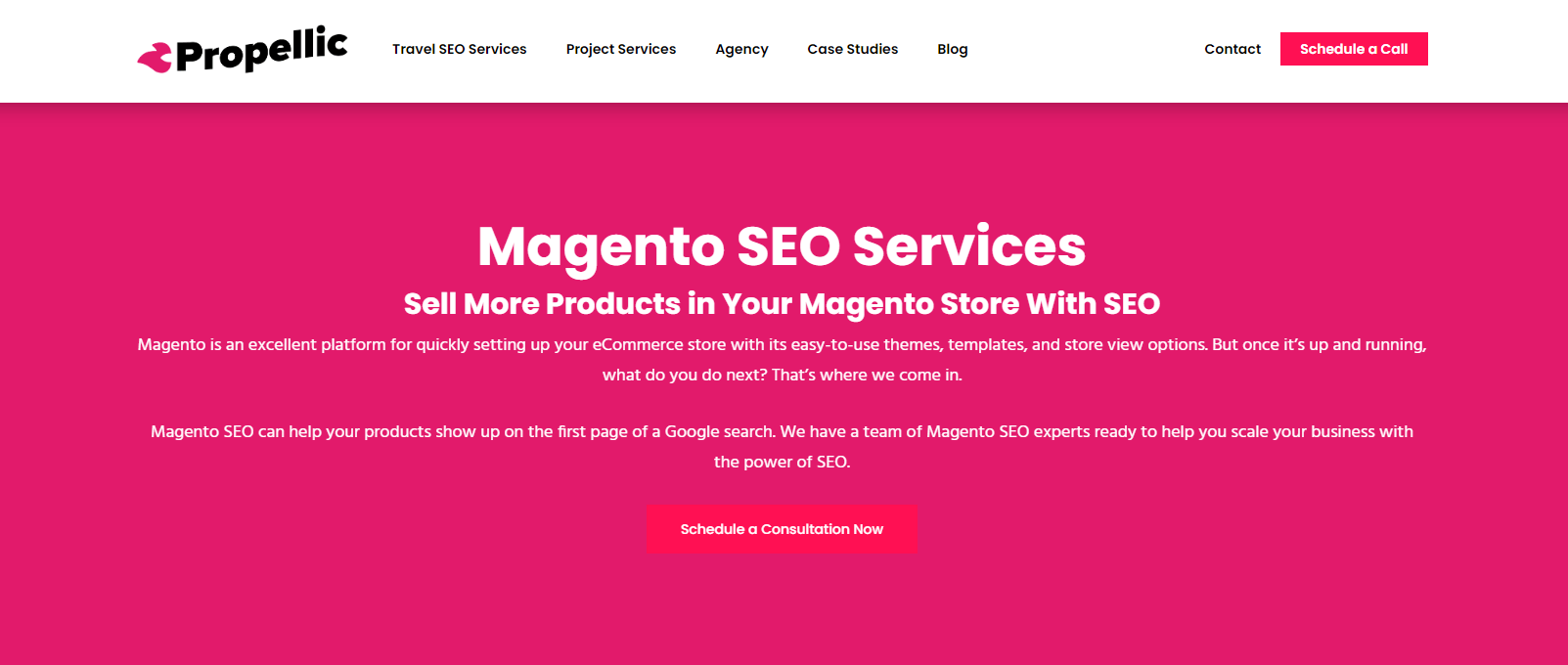 Magento SEO services by Propellic