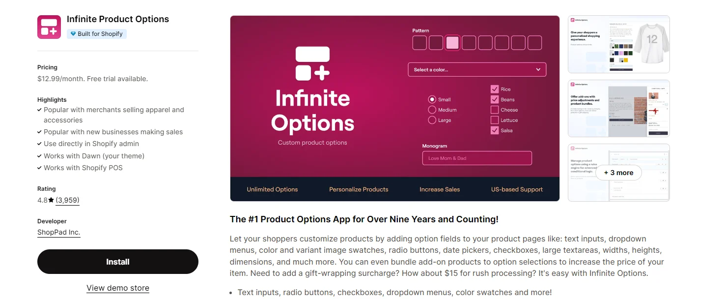infinite-product-options