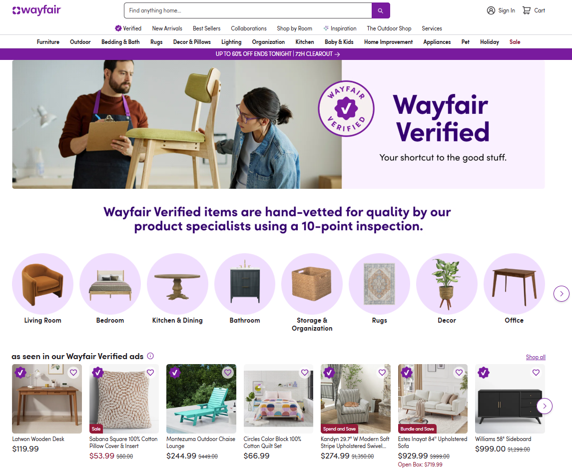 Wayfair successful loyalty program