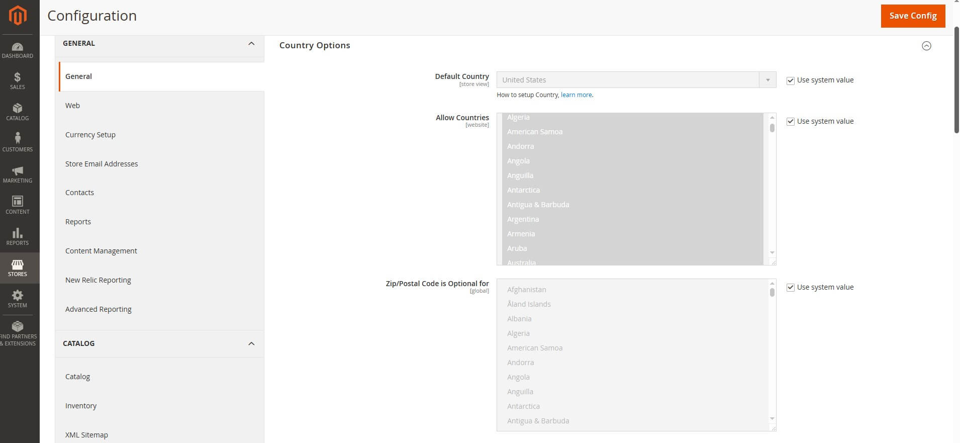 Configure Basic Magento Store Settings