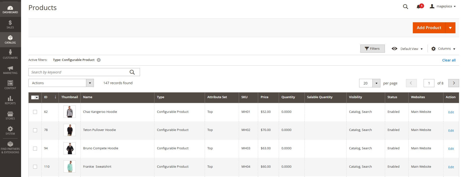 Add products to Magento