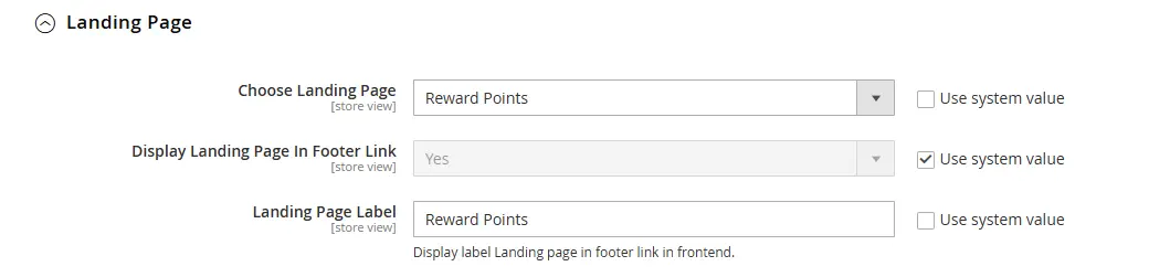Landing page setup