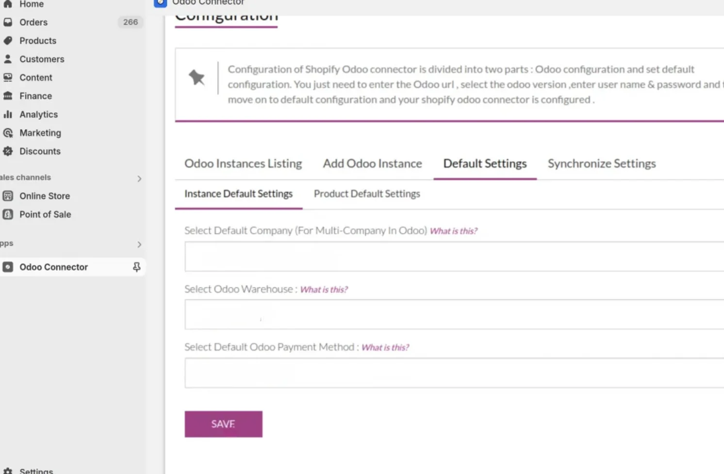 Instance-Default-Settings