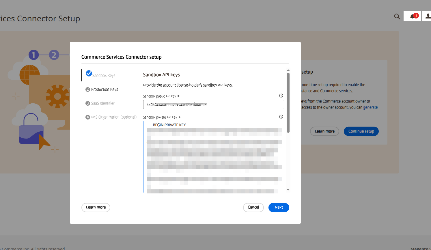 Commerce Services Connector Setup