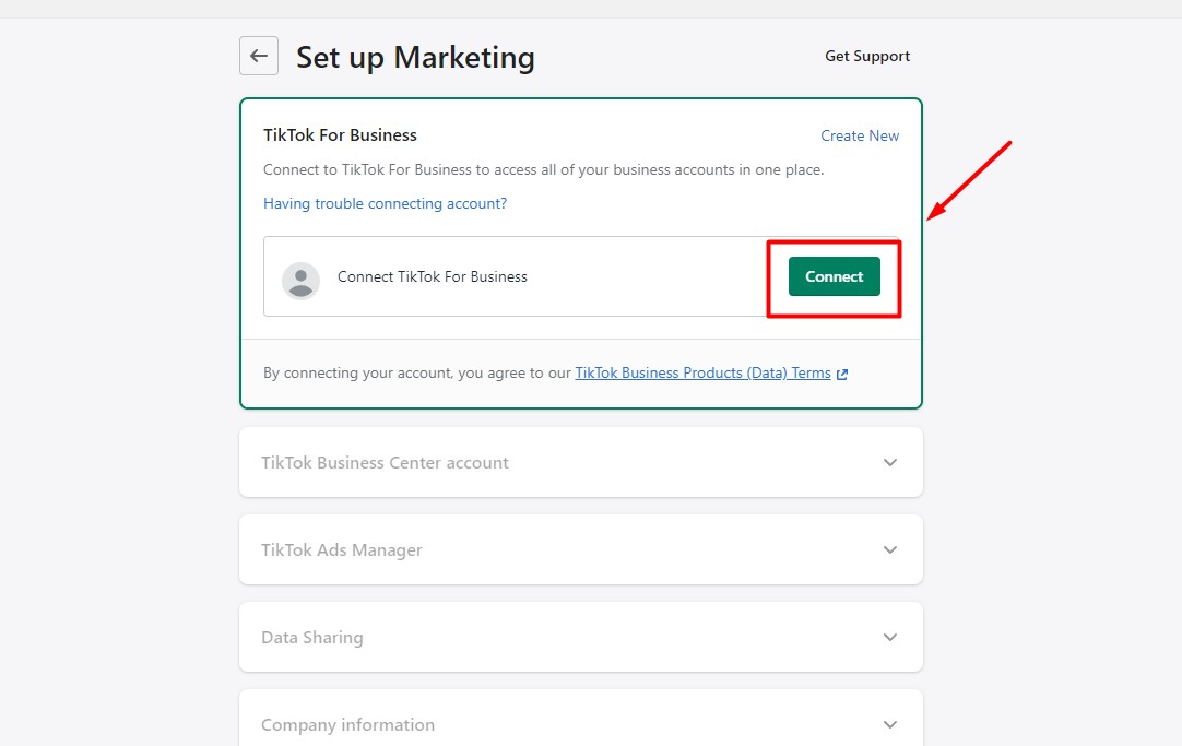 Connect or Create a TikTok Business Account