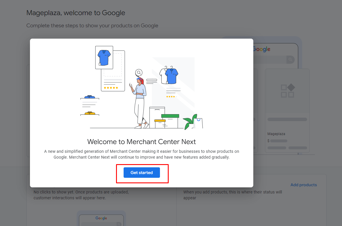 Google Merchant Center account
