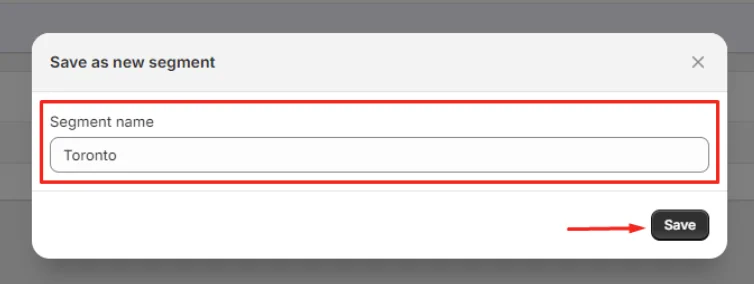 Add filter to create customer group on Shopify 3