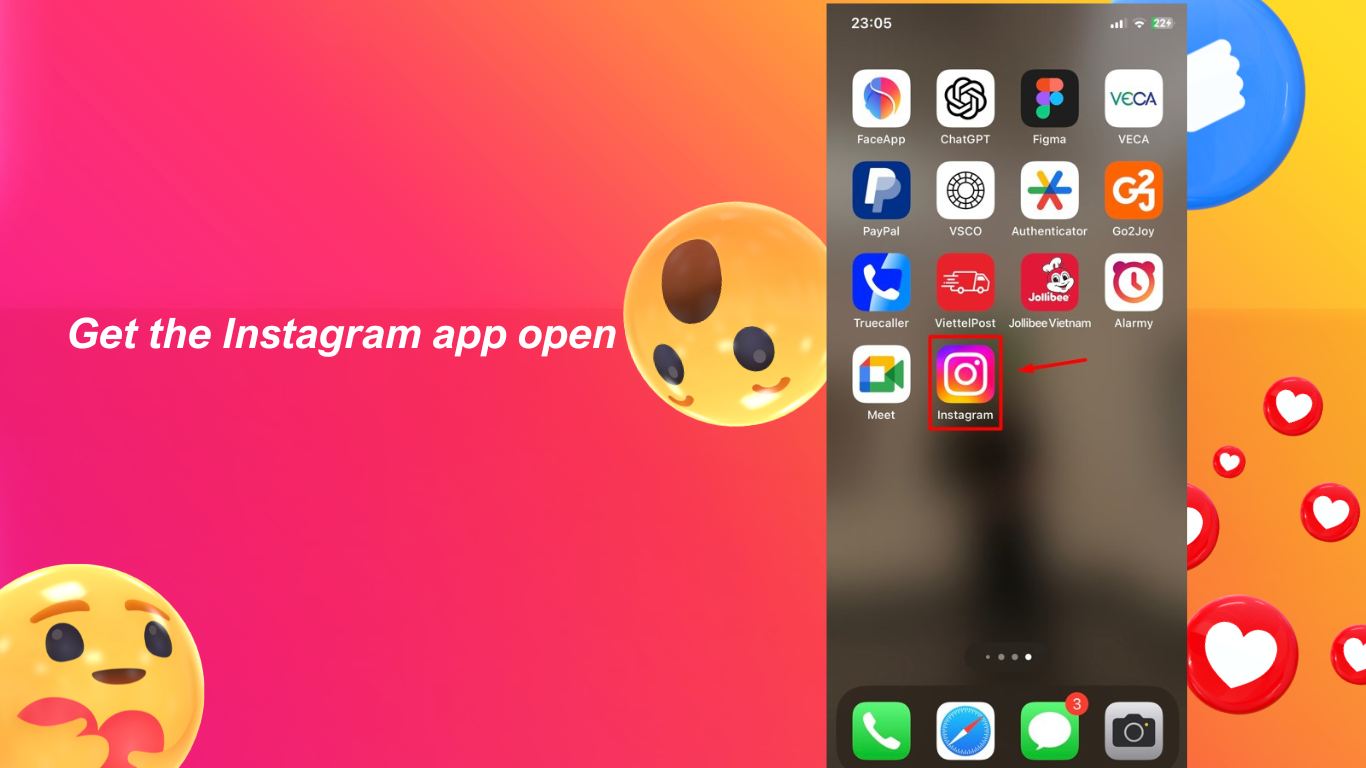 Open the Instagram app on your phone