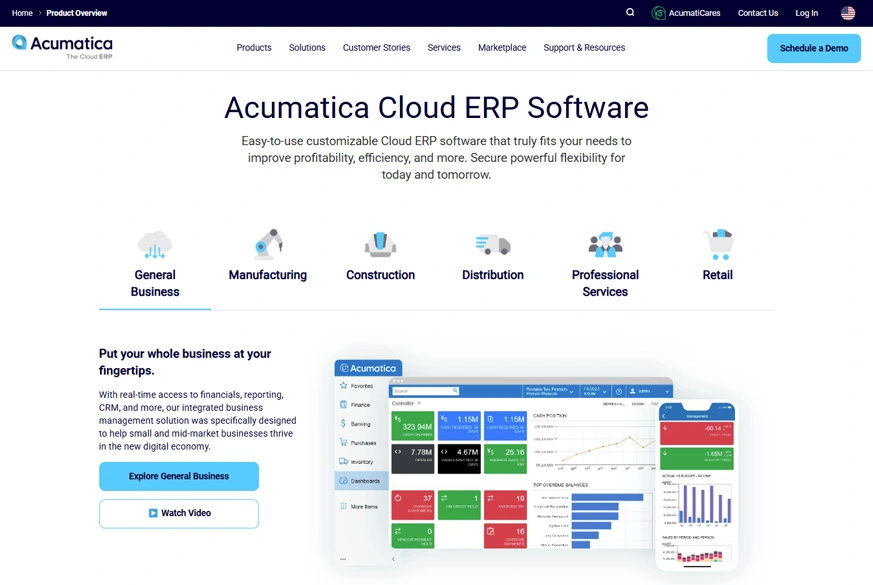 Acumatica là một ERP đám mây linh hoạt cho Shopify Plus