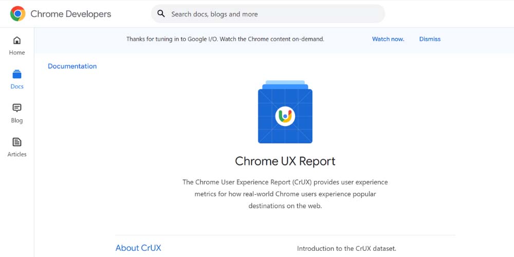 Chrome User Experience Report