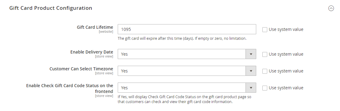 How to configure Gift Card delivery in Magento 2