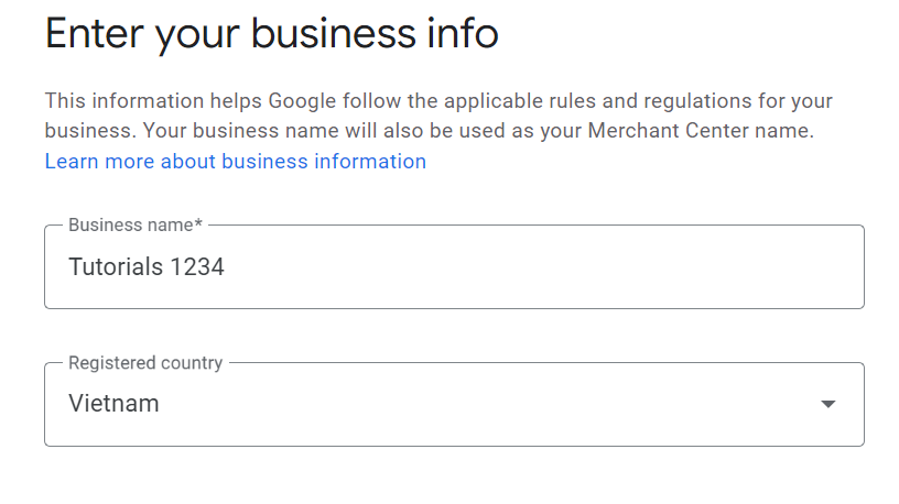 Create a Google Merchant Account