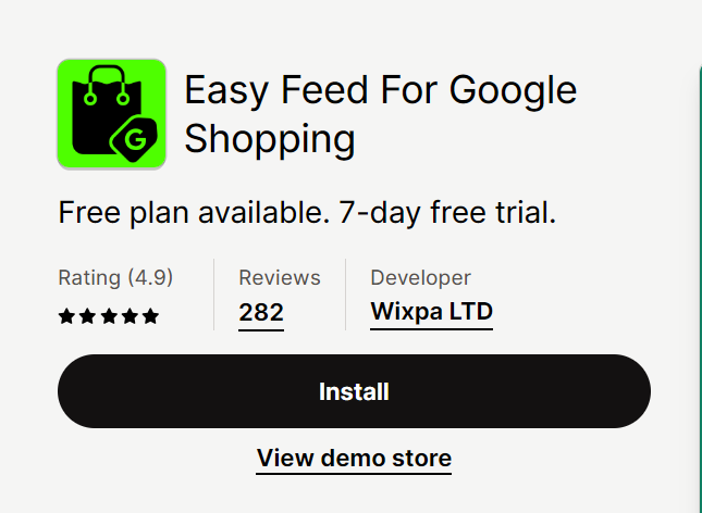 Install Google Feed on Shopify
