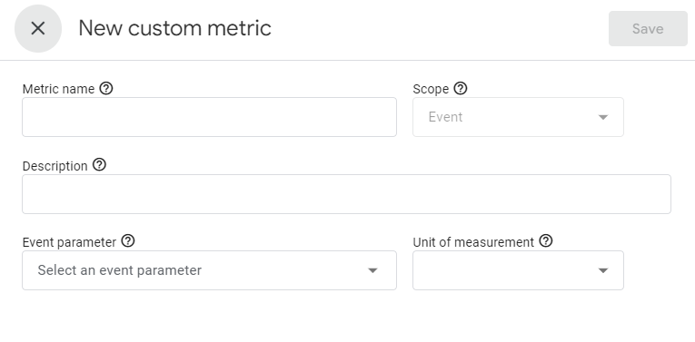 Custom metrics