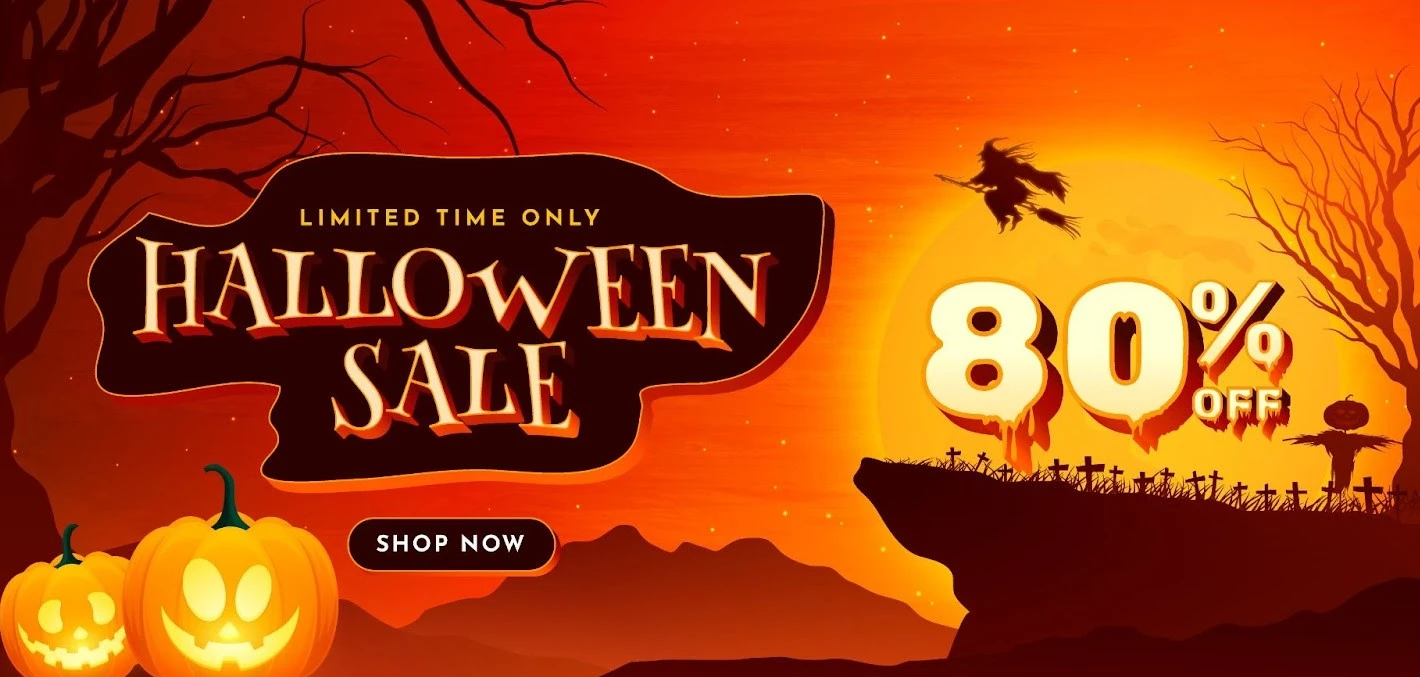 Display Halloween-themed discount popups