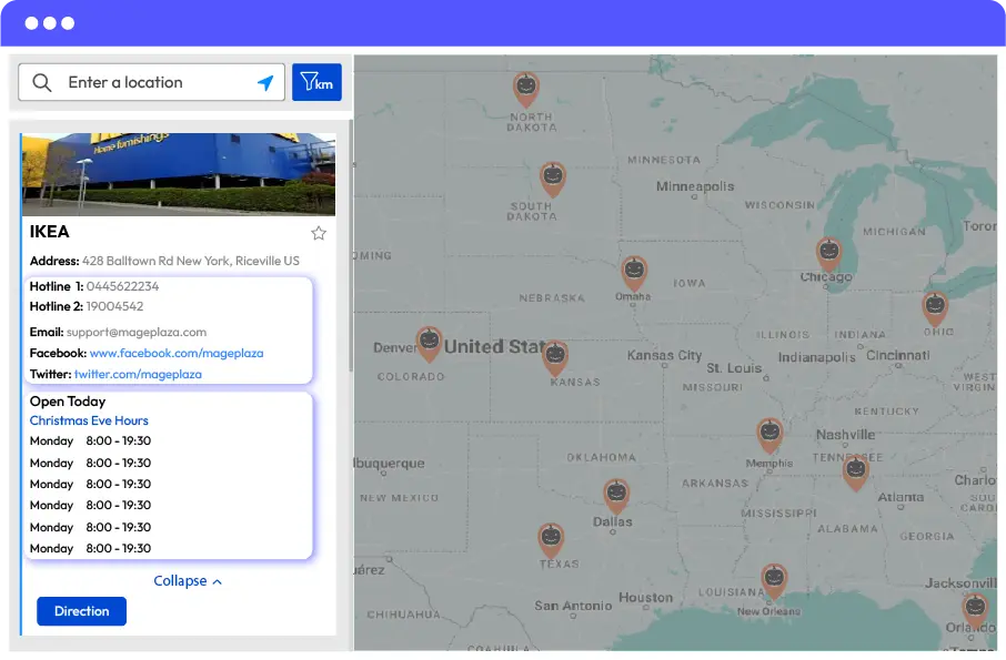 store locator halloween theme