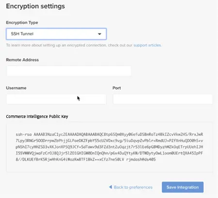 Encryption settings