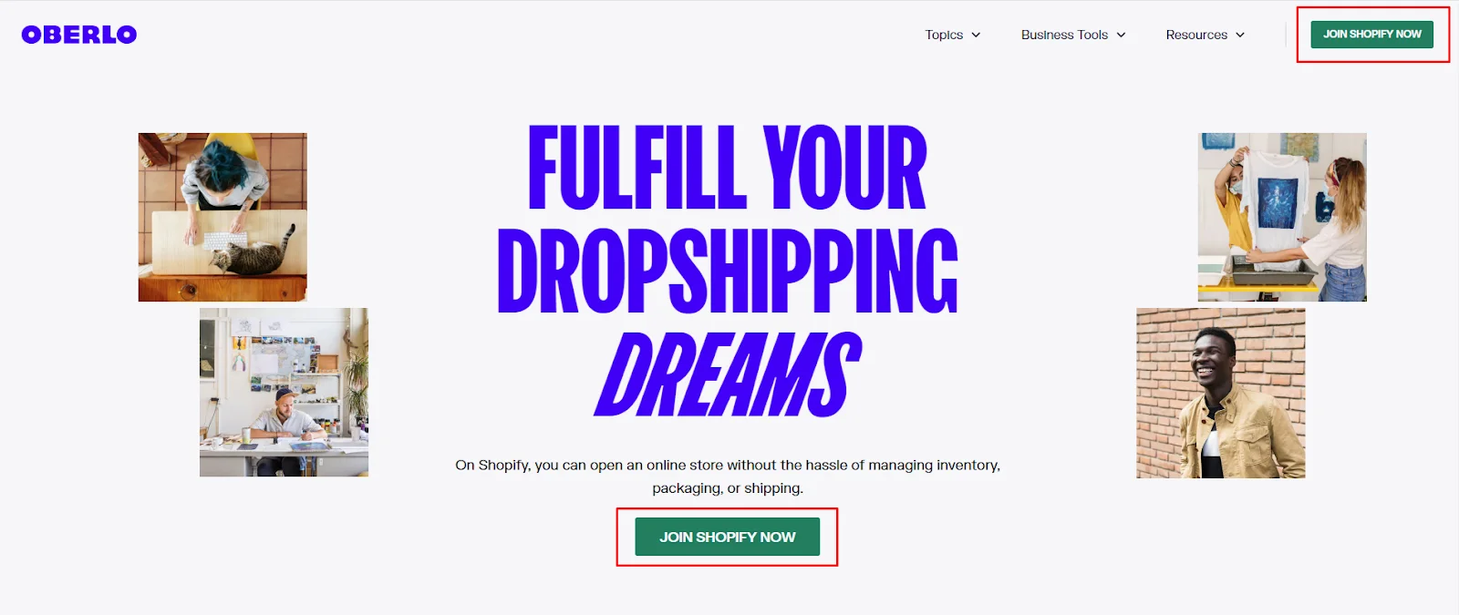 access-oberlo-website-to-add-oberlo-to-shopify